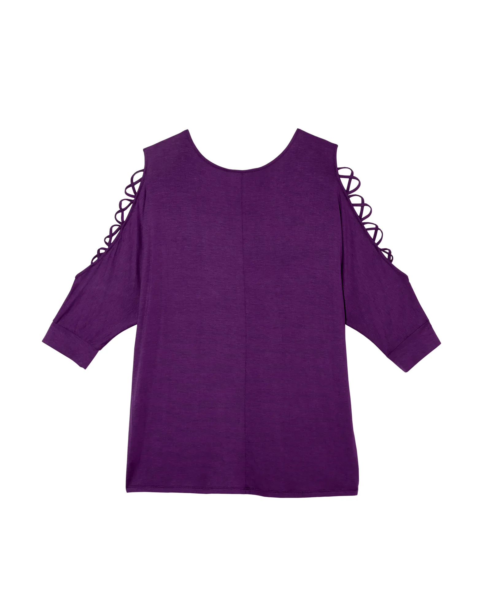 Risa Lace Up Tee | Purple