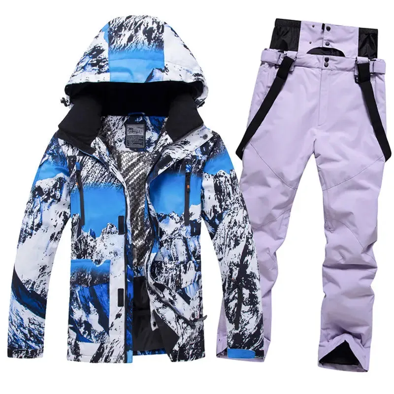 Riuiyele Insulated Skiing Snowboarding Set Couple Style