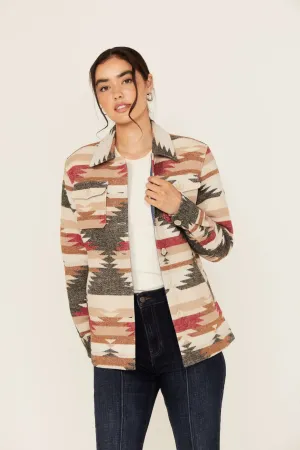 Roadhouse Southwestern Print Button-Down Shacket