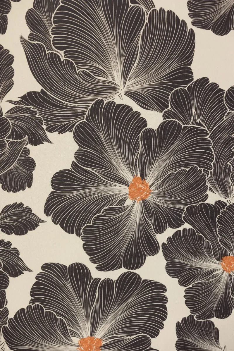 Rockett St George Bohemian Bloom Graphite Wallpaper