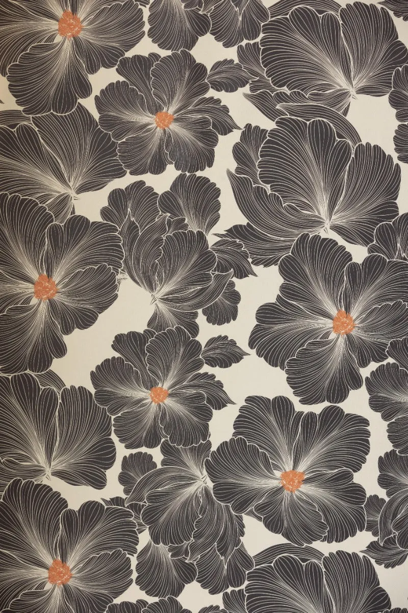 Rockett St George Bohemian Bloom Graphite Wallpaper