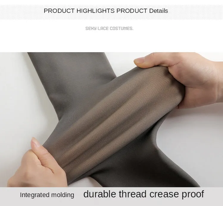 Romildi 1/2pcs Translucent Wool Pants Sock Winter Stocking Fake Pantyhose Women's Thermal Pants Fleece Lined Warm Legging Tights