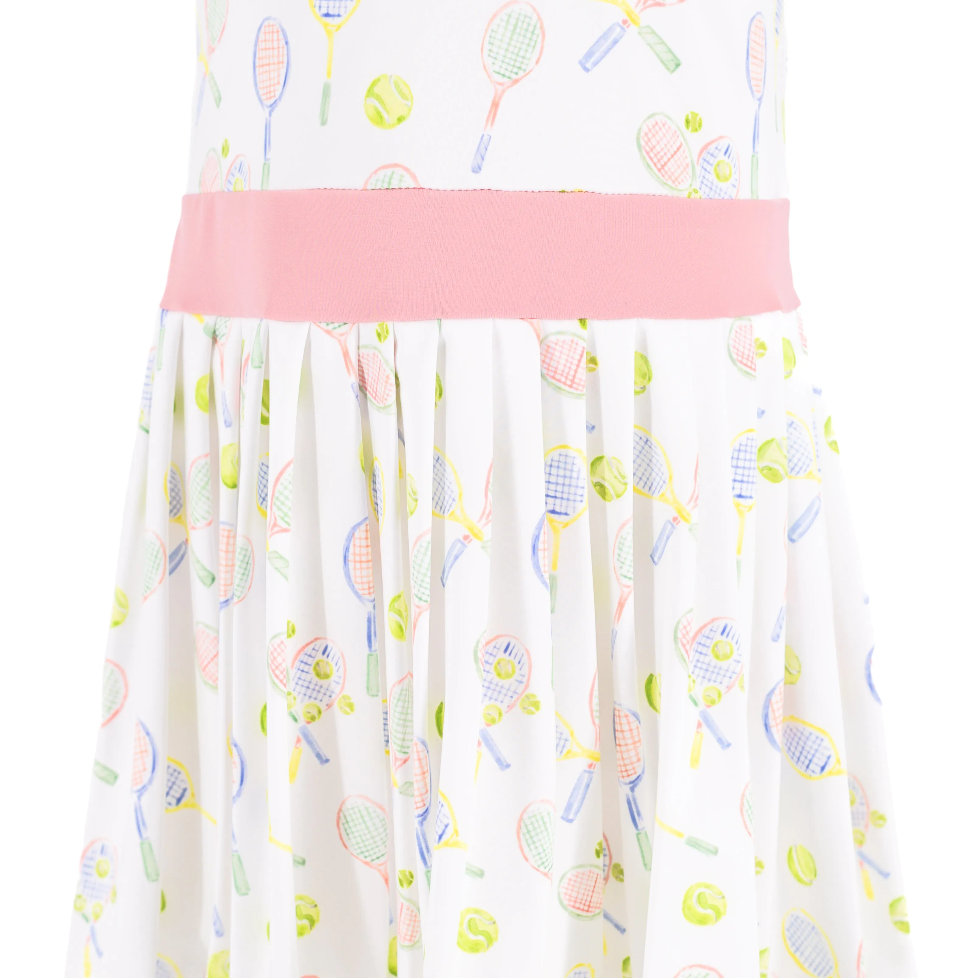 Serena Girl Dress - Racket Print