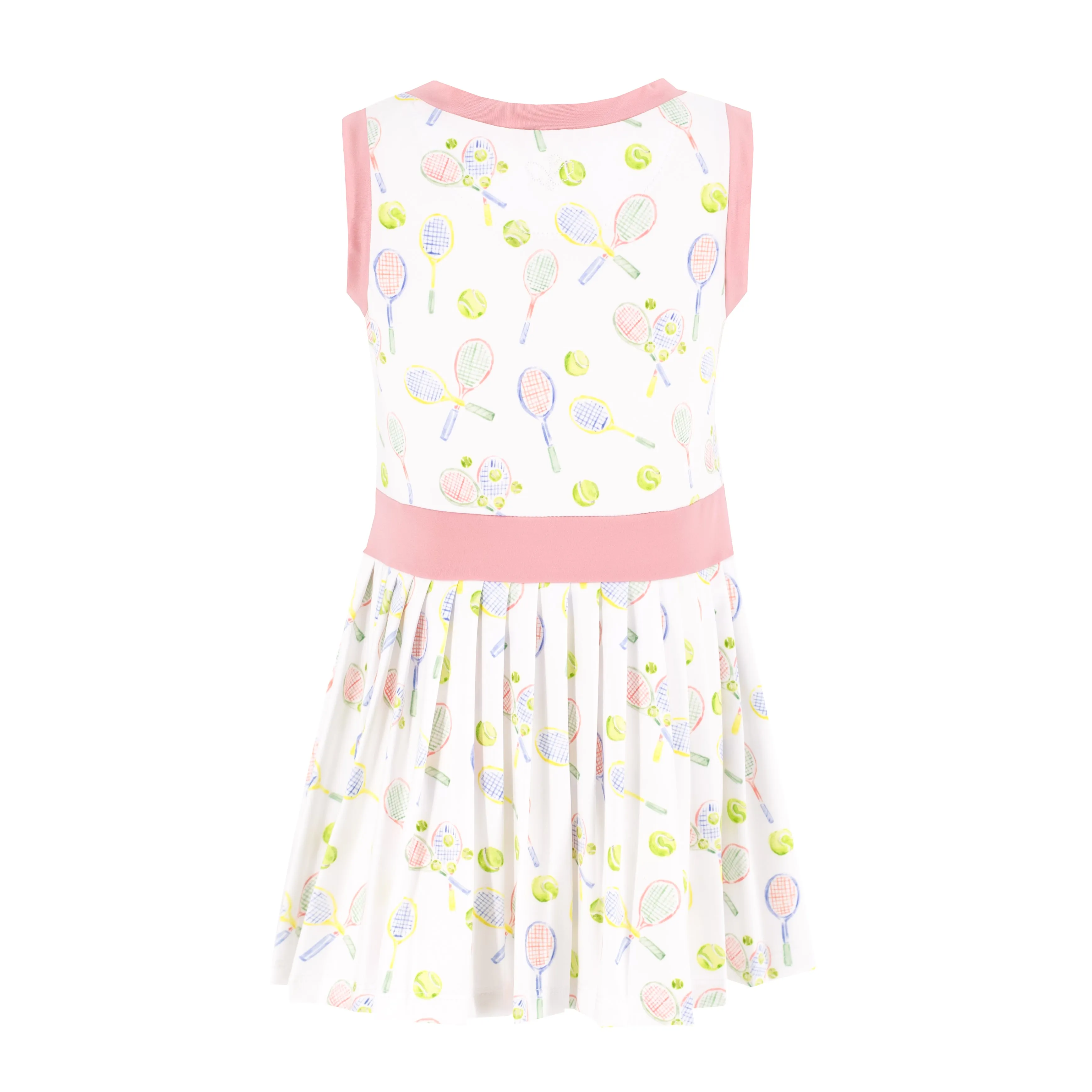 Serena Girl Dress - Racket Print