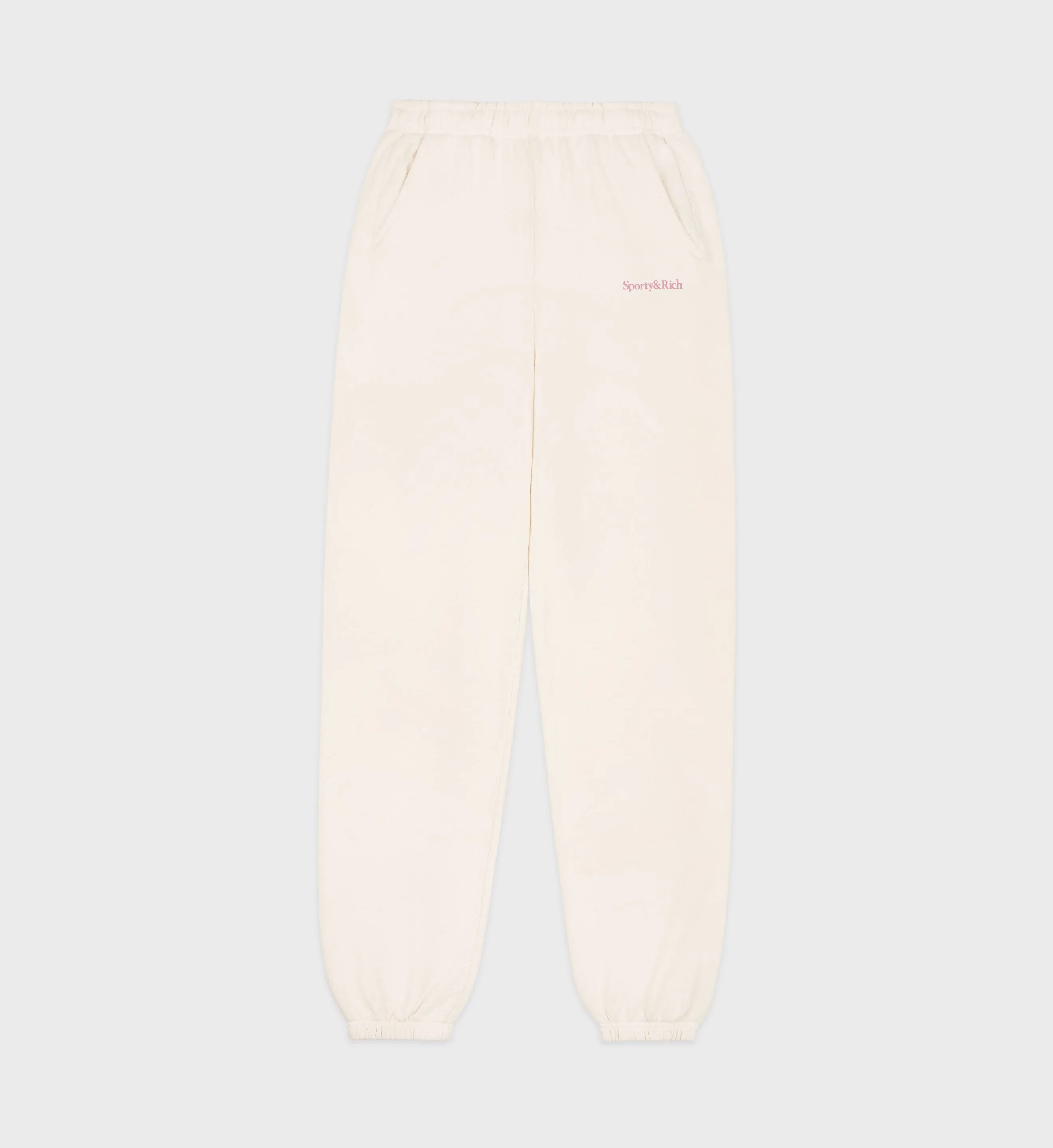 Serif Logo Sweatpant - Cream