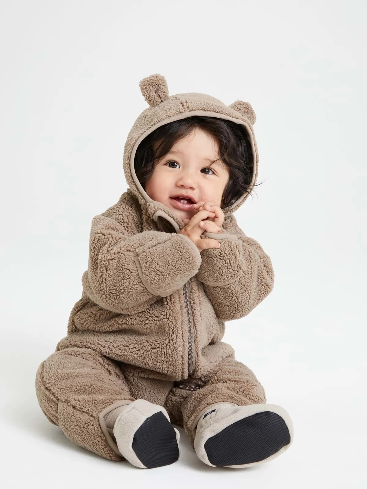 Sherpa Fleece Baby Pramsuit