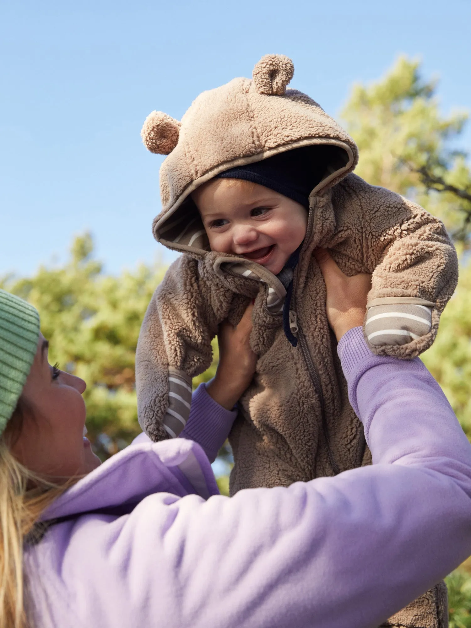 Sherpa Fleece Baby Pramsuit