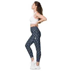 Sports mesh Leggings with CTS pockets Navy Stars