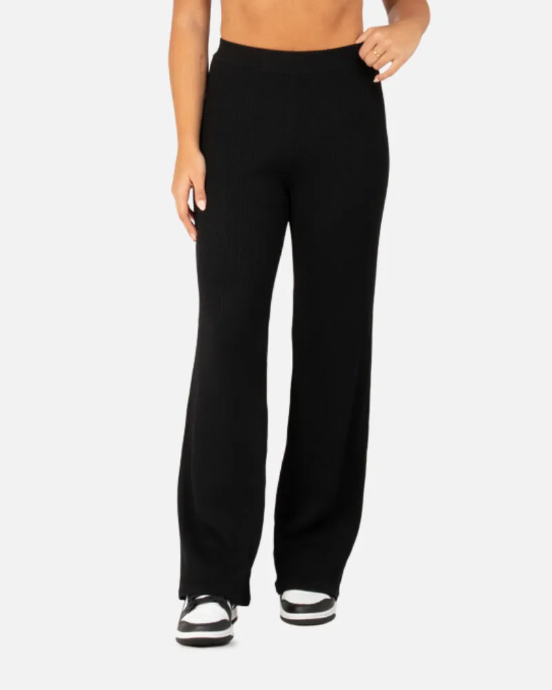 SSS REALISM MAISON RIB PANTS BLACK