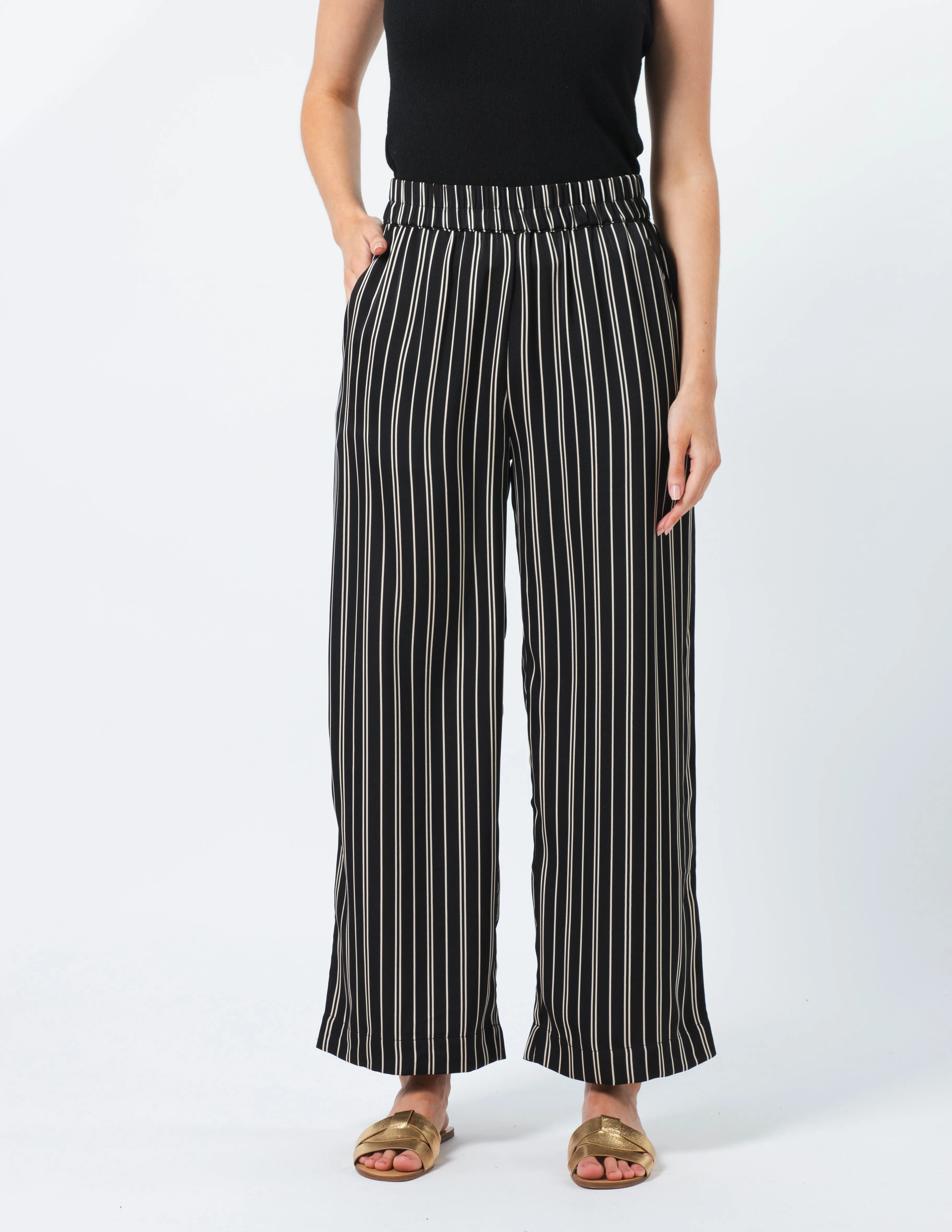 Stella   Gemma Ruth Pants - Milk Stripe