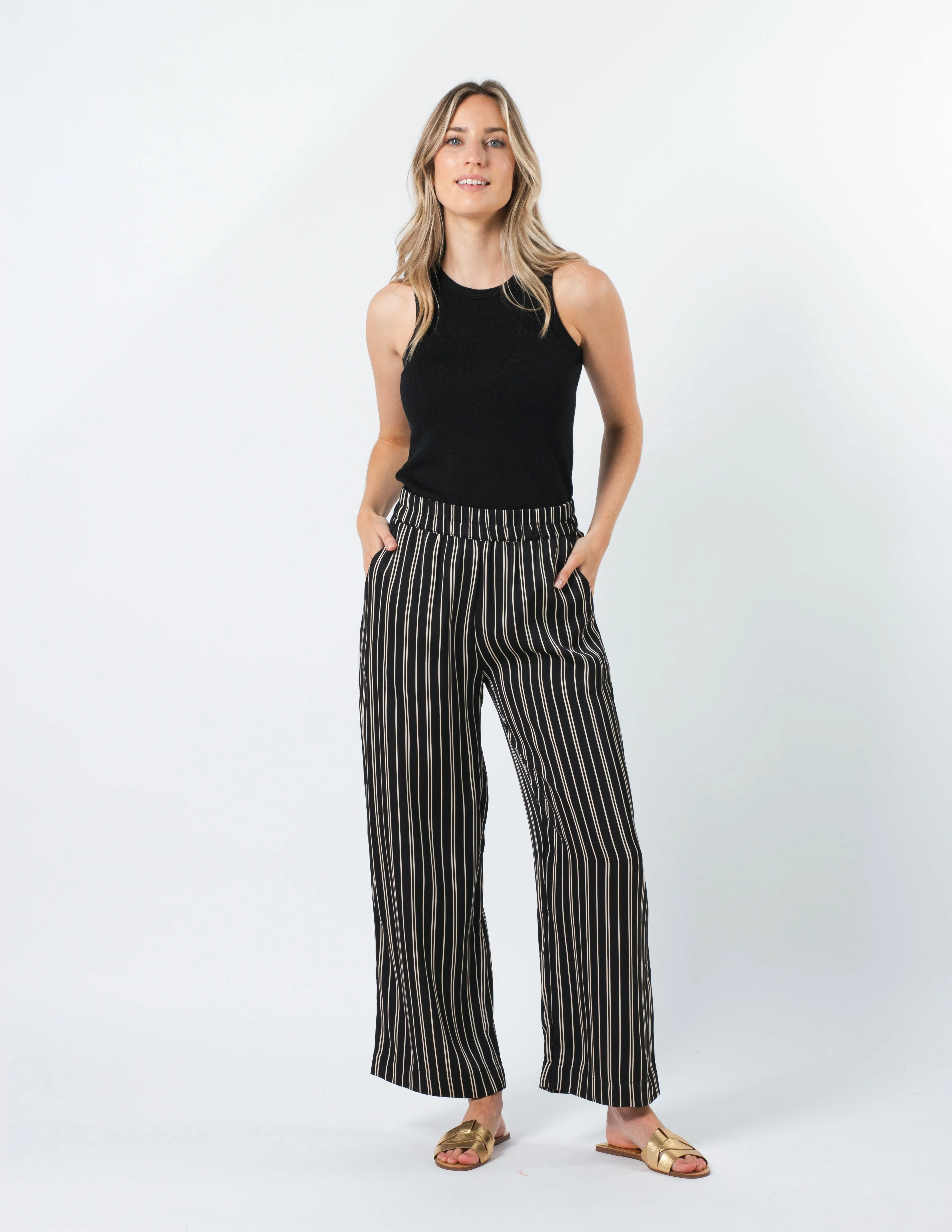 Stella   Gemma Ruth Pants - Milk Stripe