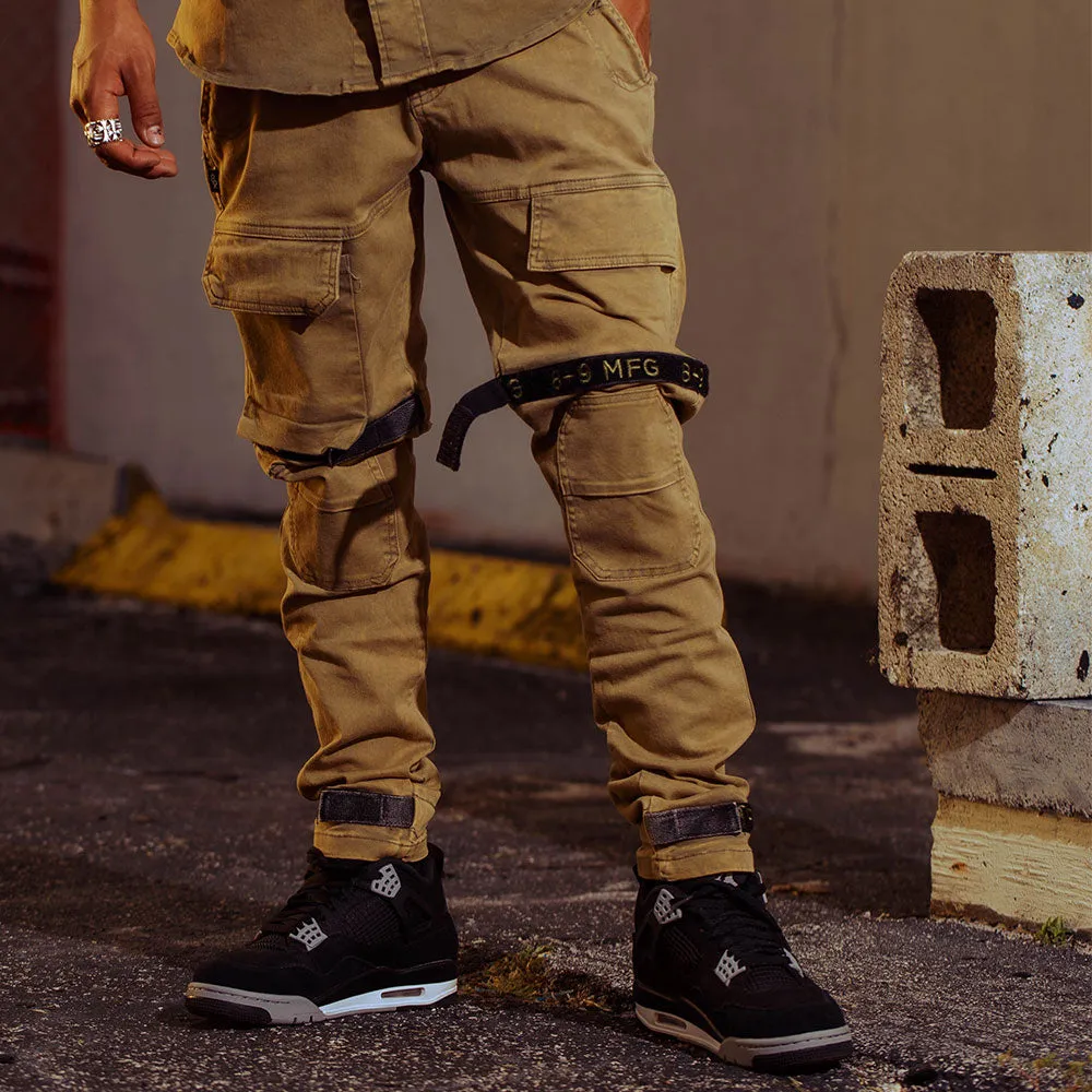 Strapped Up Vintage Washed Utility Pants Olive