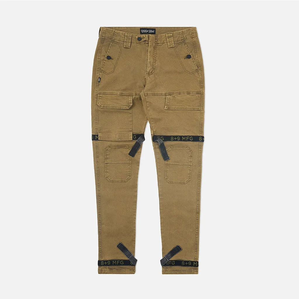 Strapped Up Vintage Washed Utility Pants Olive