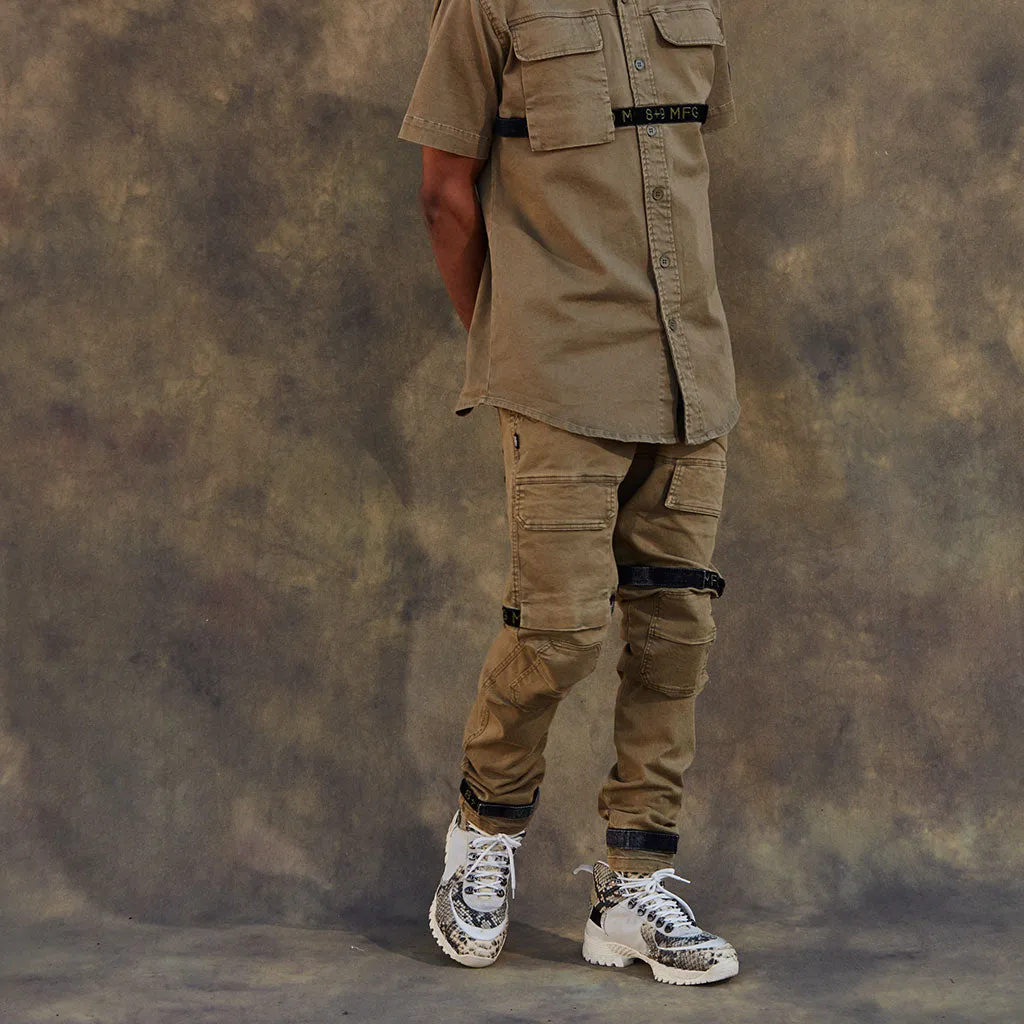 Strapped Up Vintage Washed Utility Pants Olive