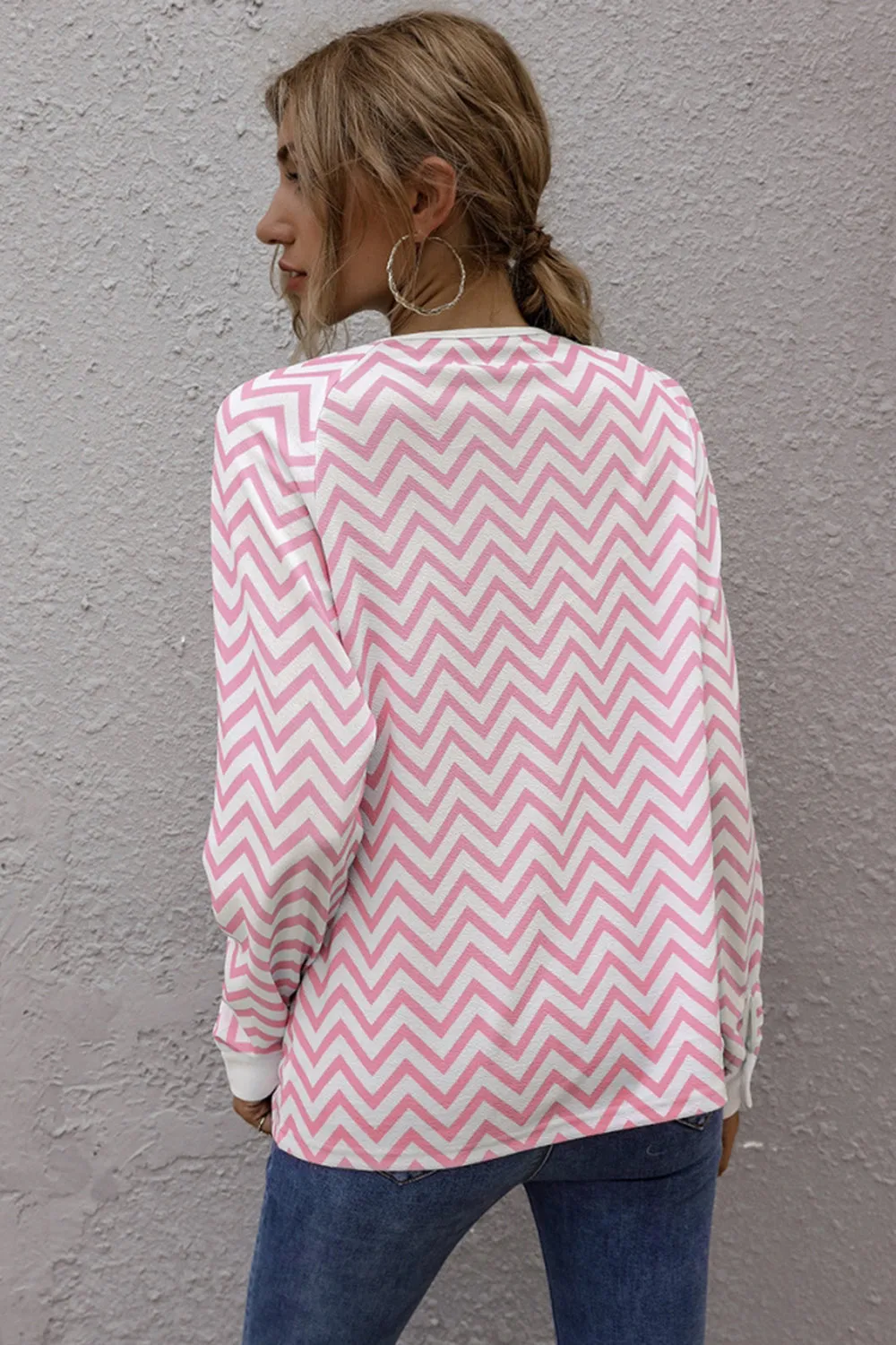 Striped Long-sleeved Jacket Top