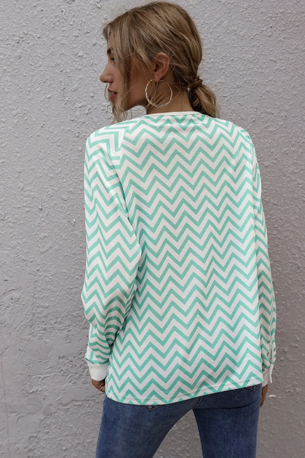 Striped Long-sleeved Jacket Top