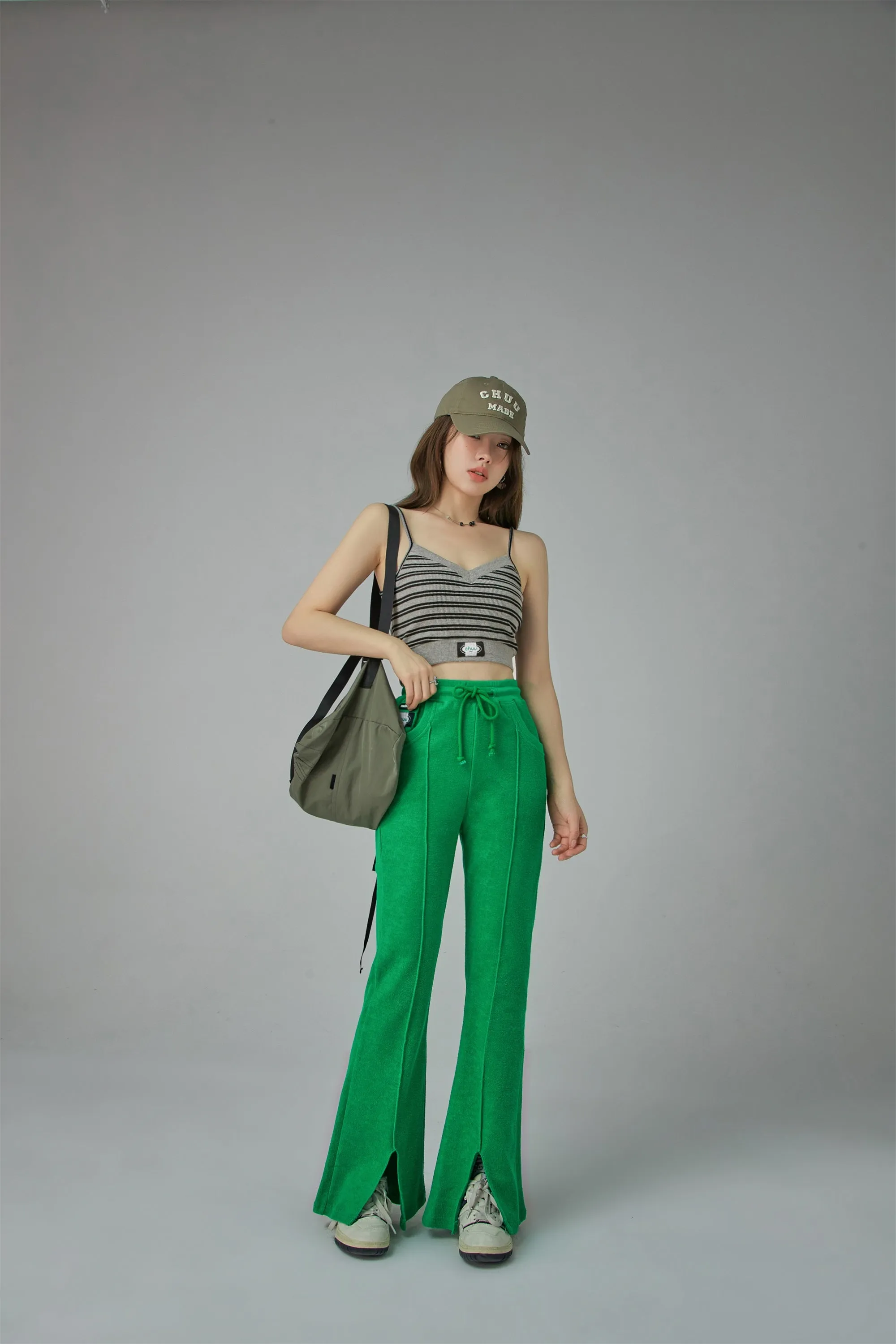 Strolling High Waist Flared Casual Pants