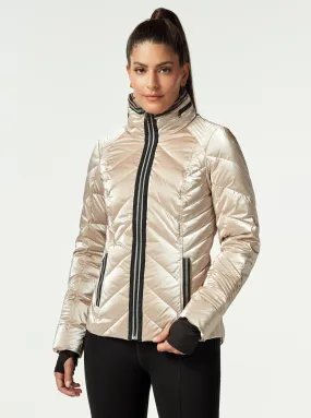 Super Hero Puffer Down Filled Jacket with Reflective Trim