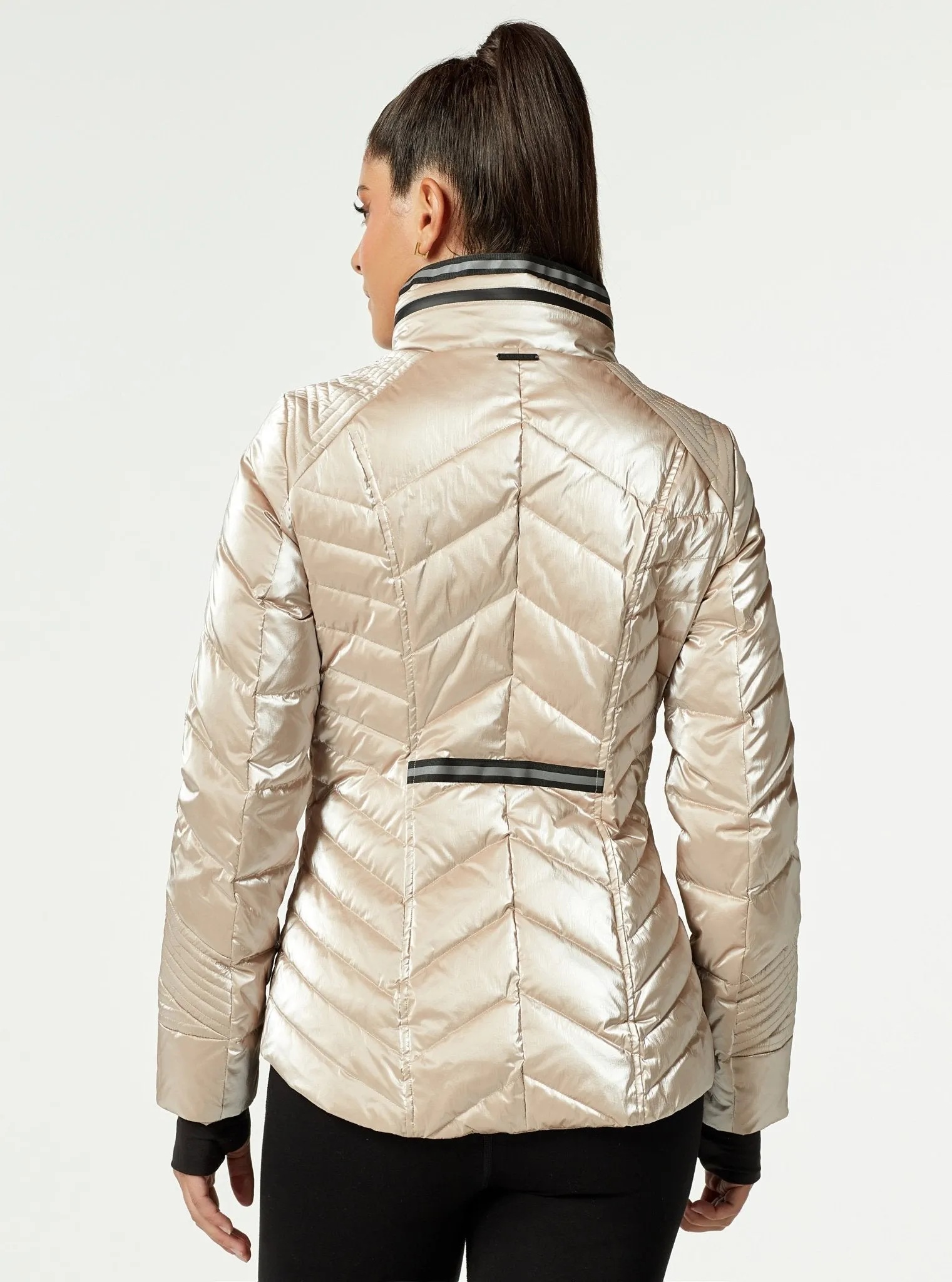 Super Hero Puffer Down Filled Jacket with Reflective Trim