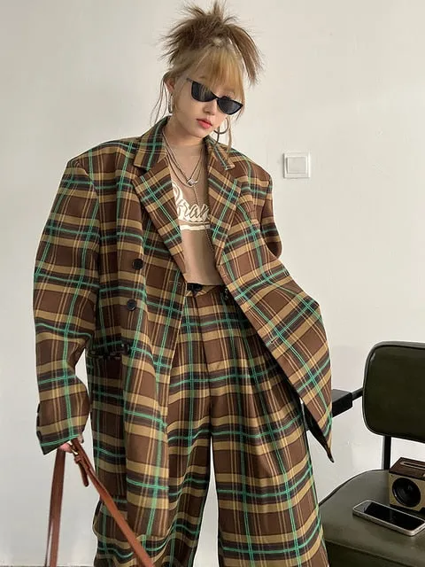 Teruma Oversized Plaid Coat