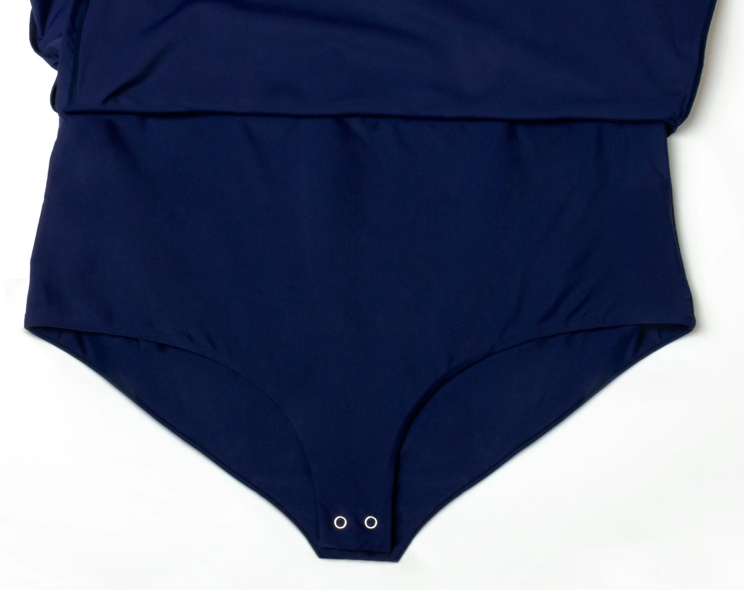 The Performance Modest Swim Top - Navy