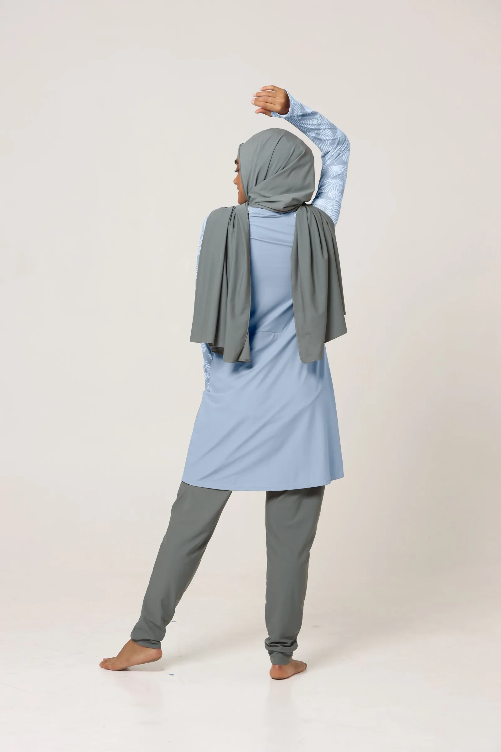 The Performance Modest Swim Top - Sky Blue