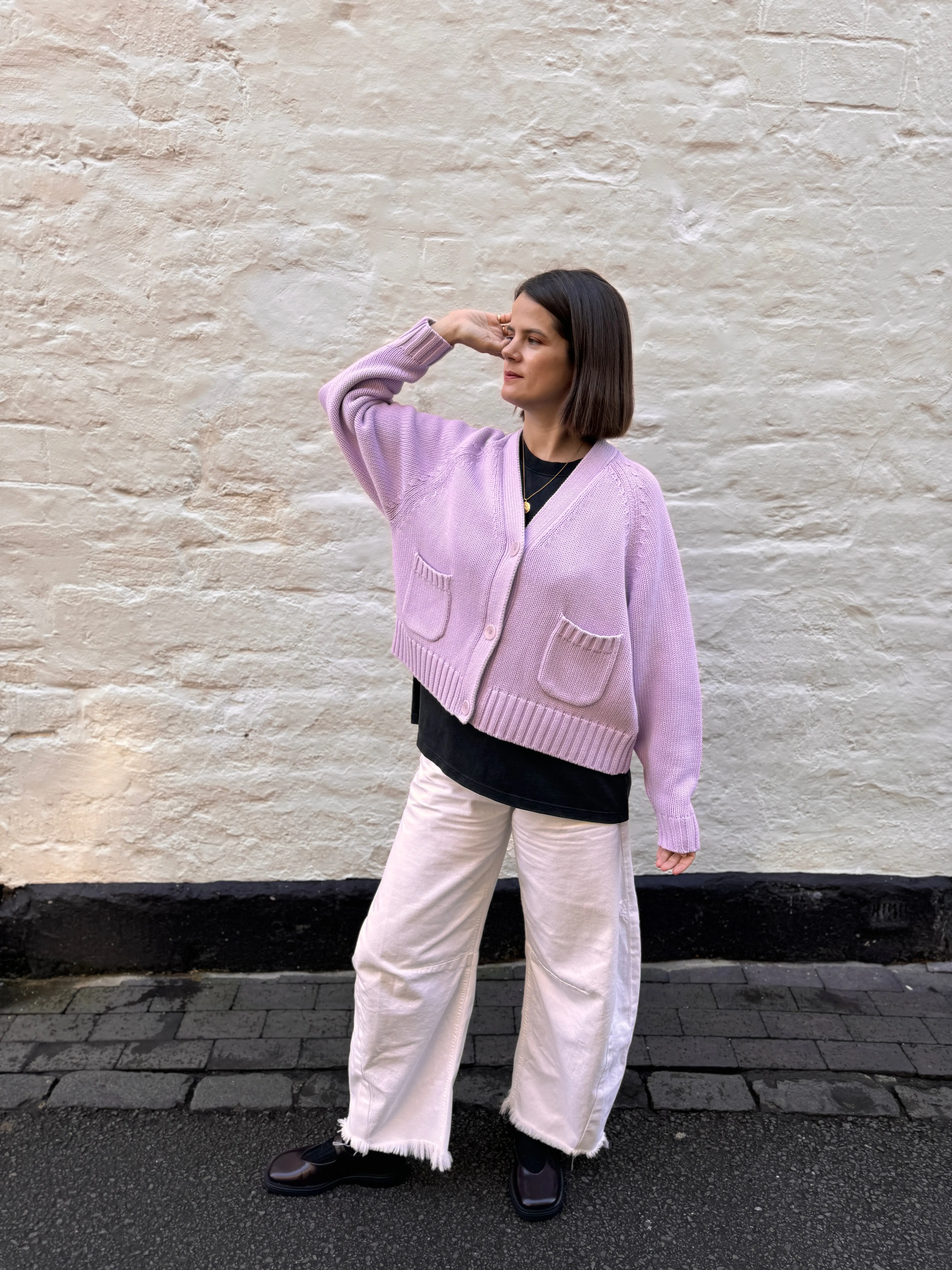 The Staple Cardigan - Parma Violet