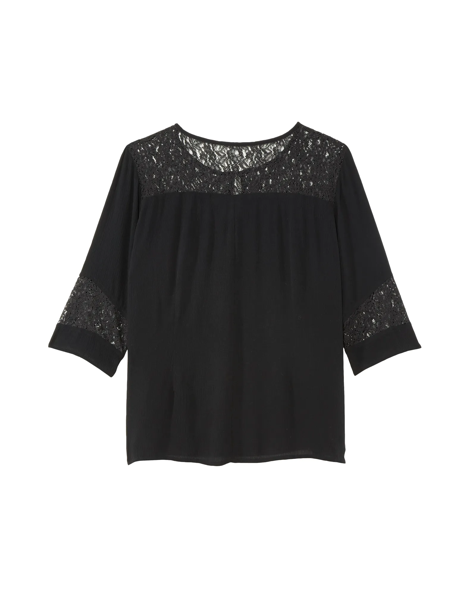 Tori Lace Panel Top | Black