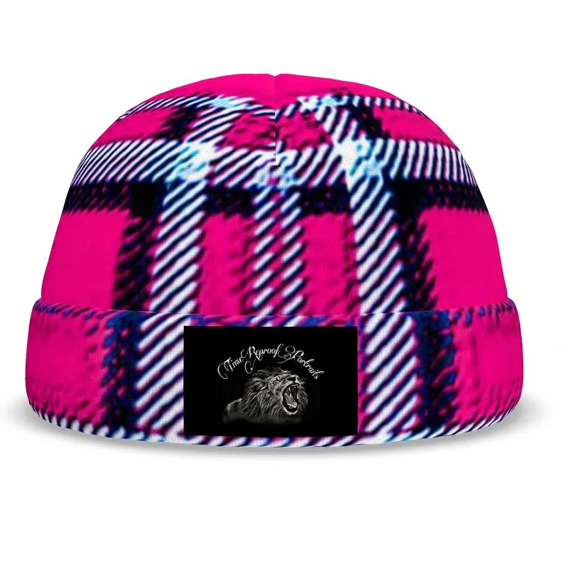 TRP Twisted Patterns 06: Digital Plaid 01-04A Ladies Designer Beanie