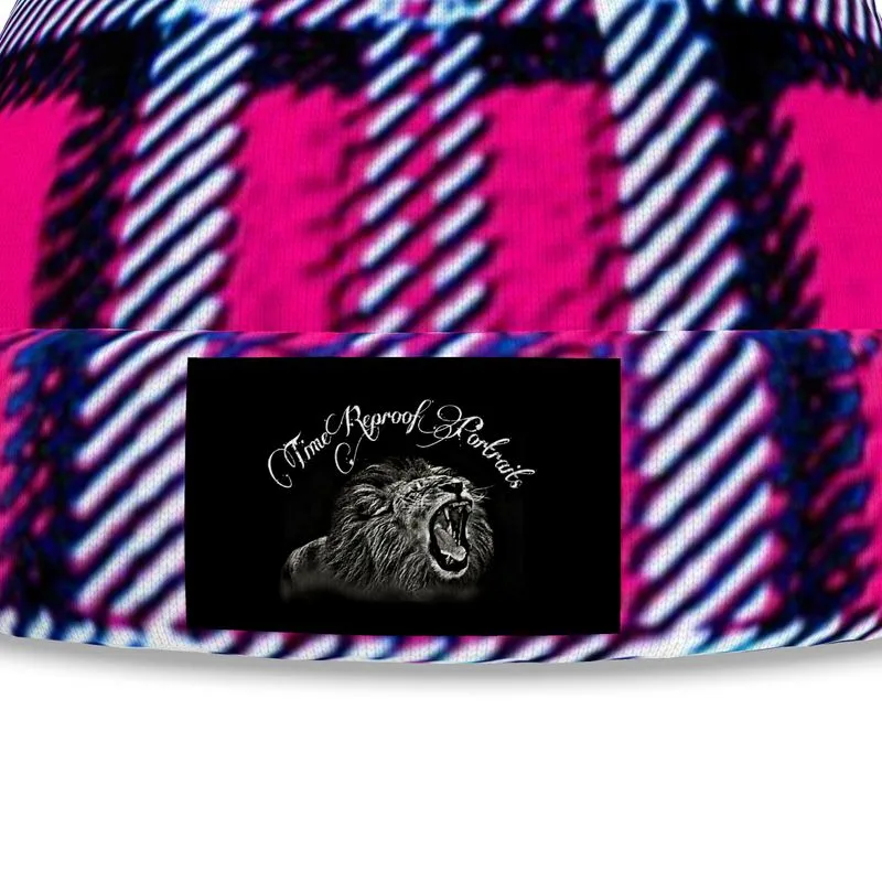 TRP Twisted Patterns 06: Digital Plaid 01-04A Ladies Designer Beanie