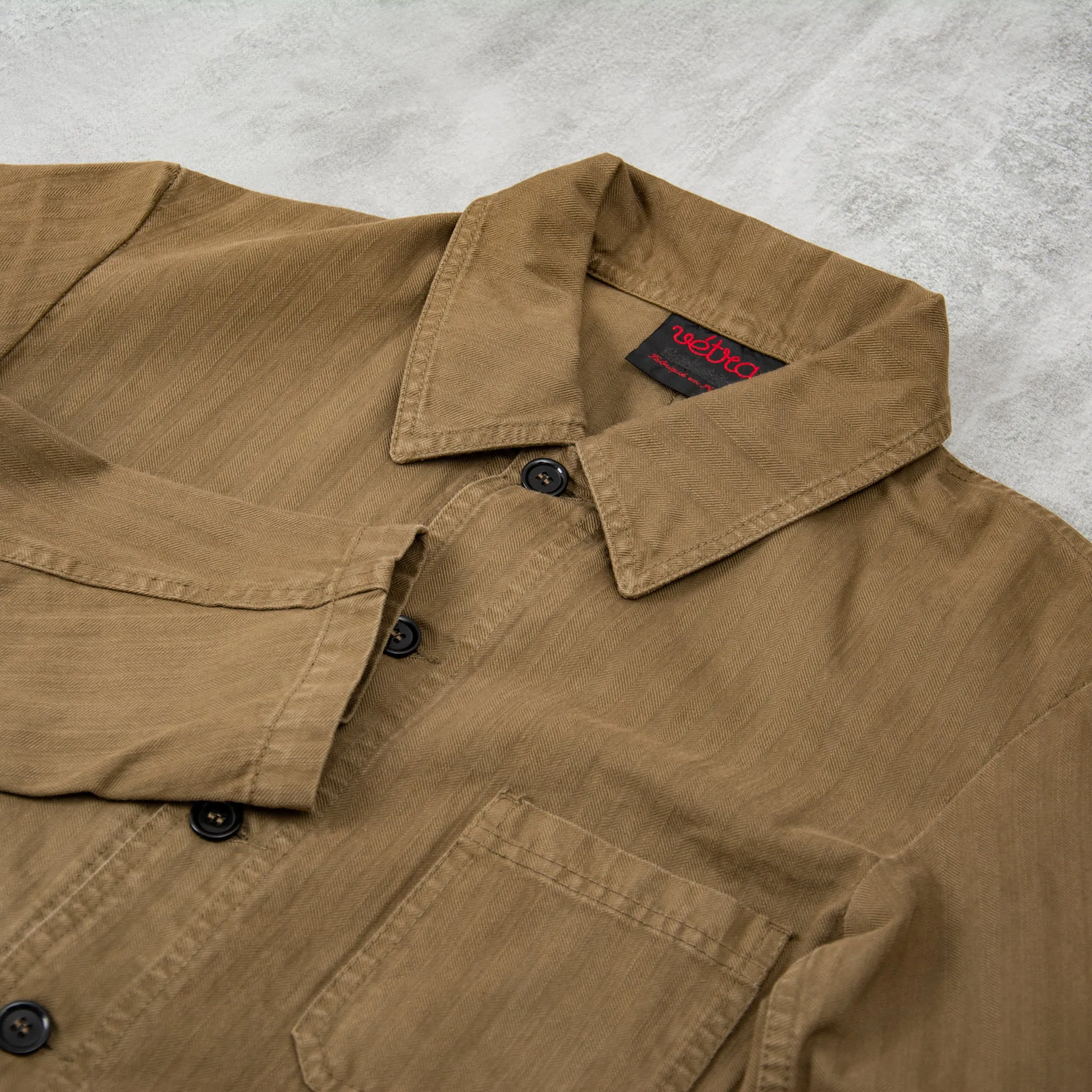 Vetra Heringbone Workwear Jacket Style 5 - Olive