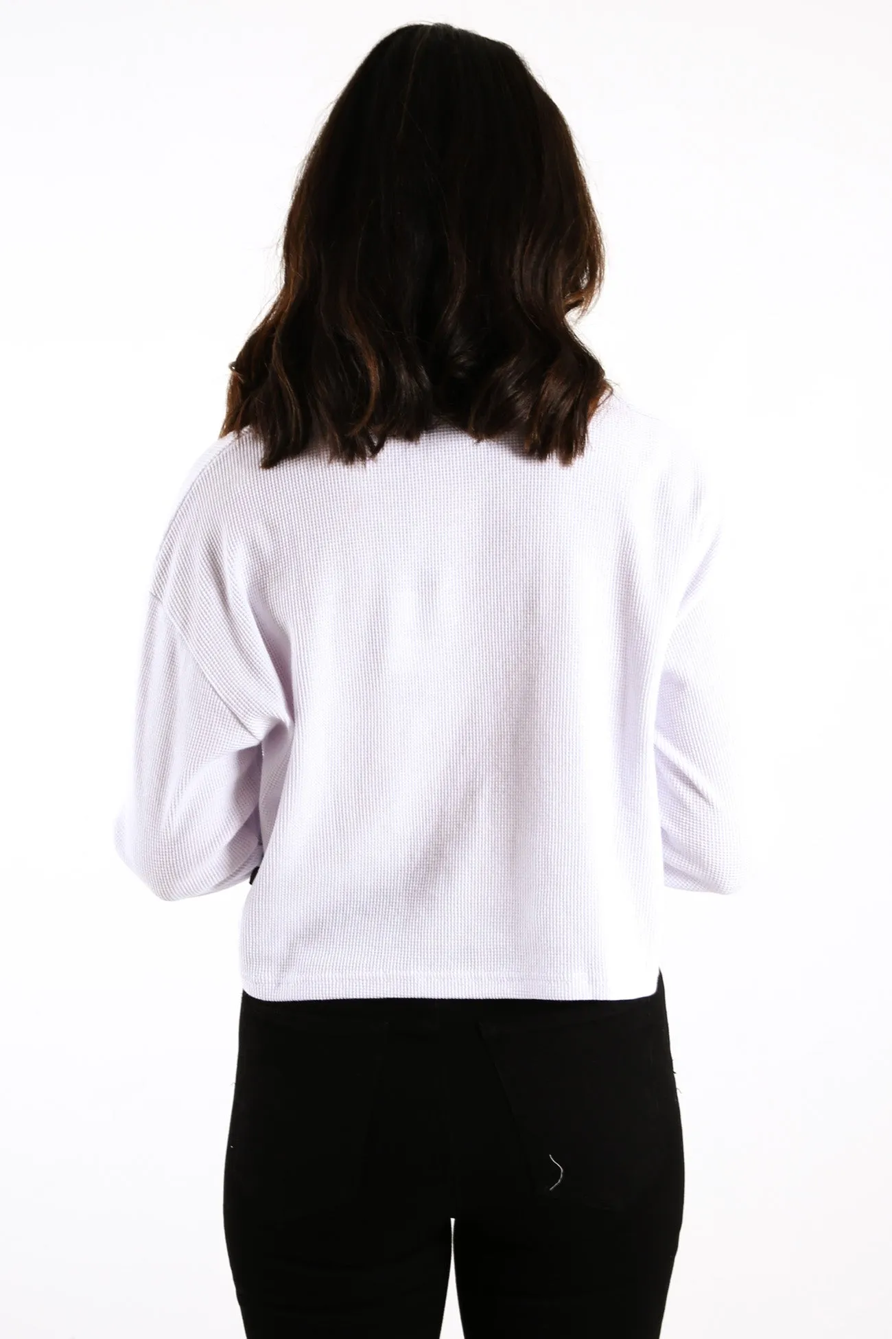 Waffle Long Sleeve White