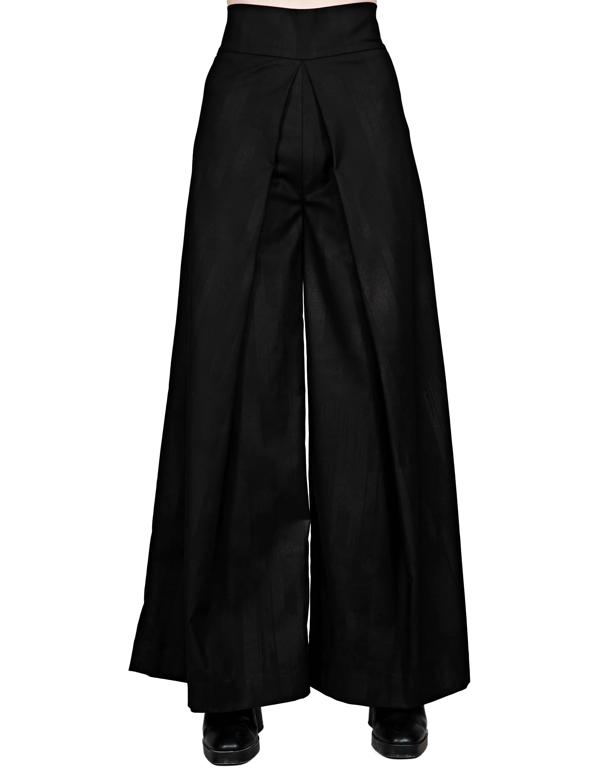 Wide-Leg Overlay Pants