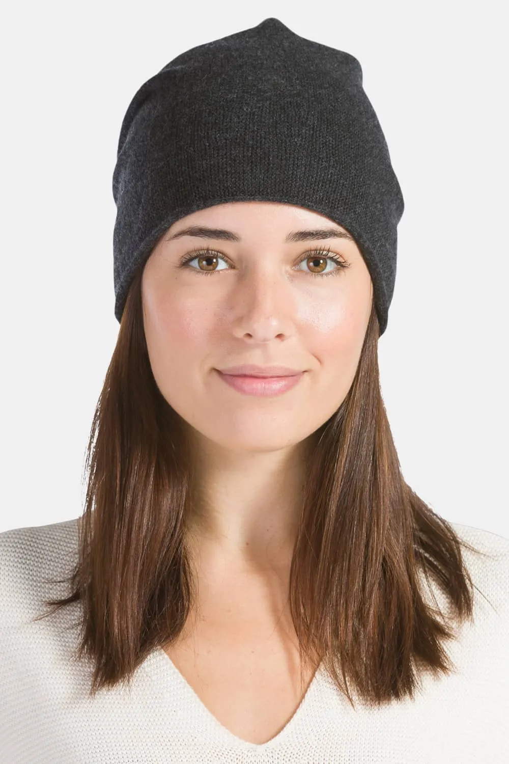 Women's 100% Cashmere Slouchy Beanie Hat