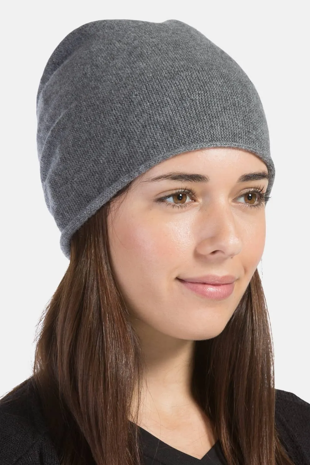 Women's 100% Cashmere Slouchy Beanie Hat