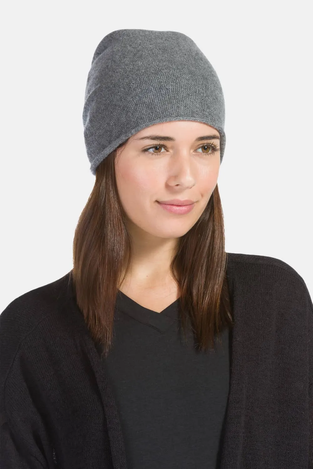 Women's 100% Cashmere Slouchy Beanie Hat