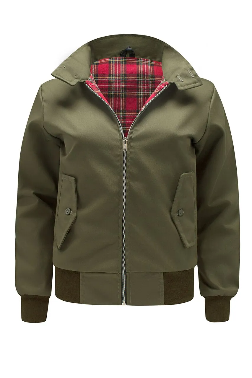 Womens Classic Harrington Jacket - Olive