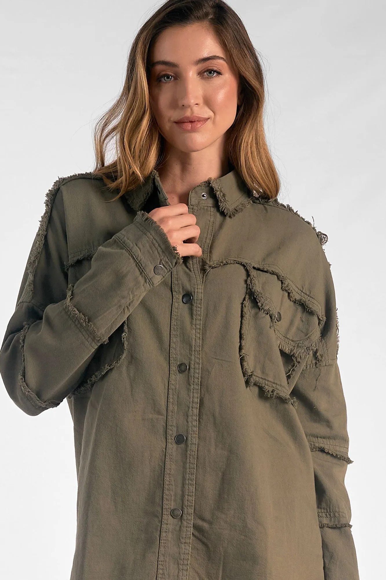 Women's Elan Rock & Roll Olive Jacket