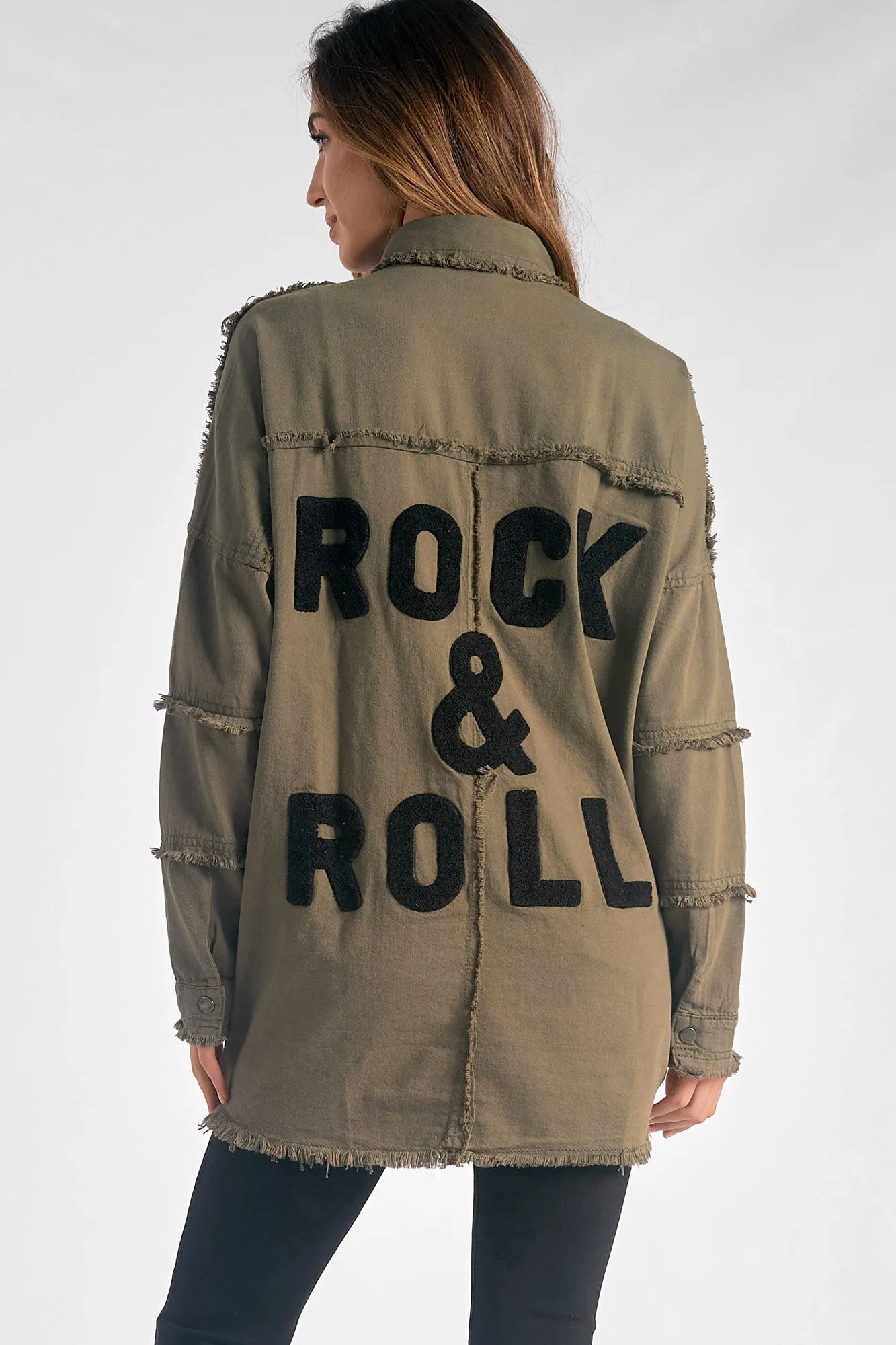 Women's Elan Rock & Roll Olive Jacket